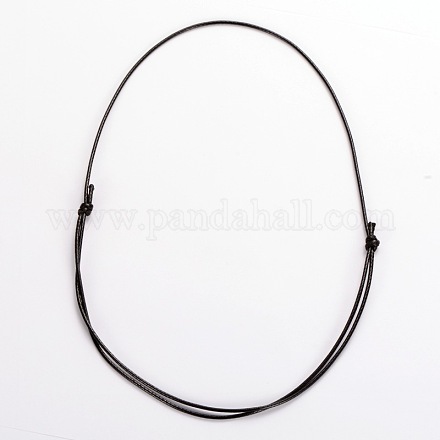 Korea gewachste Polyester Cord Halskette machen AJEW-PH00620-01-1