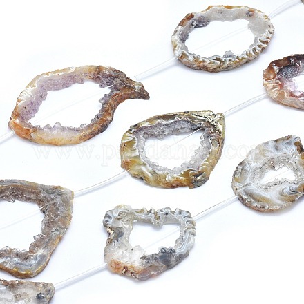 Chapelets de perles d'agate naturelle G-I213-16-1