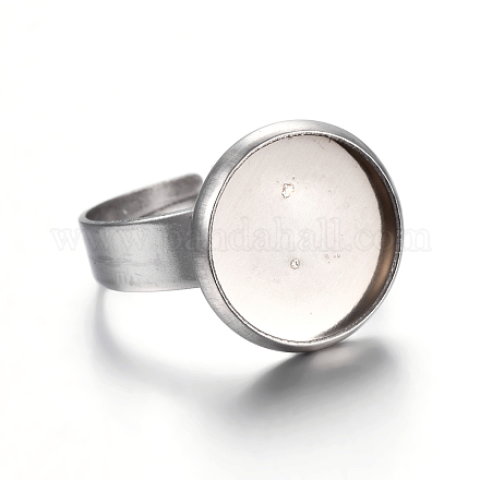 Componentes de anillos de dedo de 304 acero inoxidable ajustables STAS-G187-01P-12mm-1