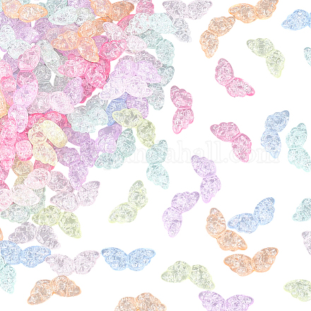 100 Stück transparente Crackle-Acrylperlen OACR-PA0001-75-1