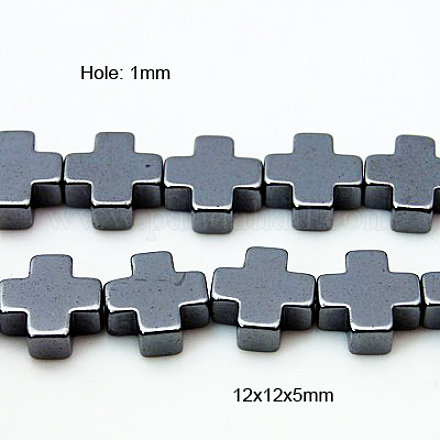 Non-Magnetic Synthetic Hematite Beads Strands G-G096-12x12x5mm-1