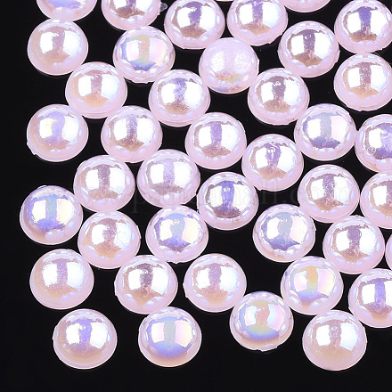 ABS Plastic Imitation Pearl Cabochons OACR-S025-10mm-06-1