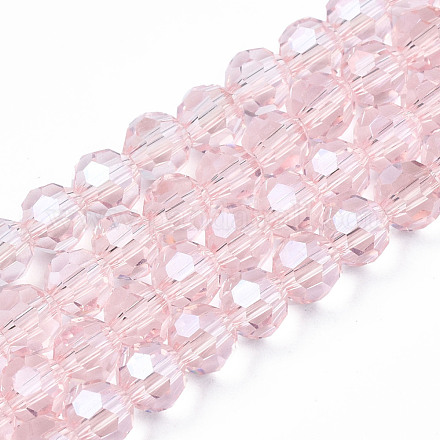 Fili di perle di vetro placcato EGLA-R015-4mm-9-1