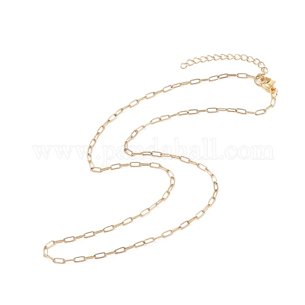 304 Stainless Steel Paperclip Chains Necklace for Women NJEW-JN03897-1