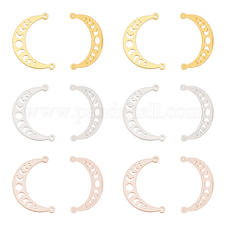 Unicraftale 12pcs 3 couleurs 304 pendentifs en acier inoxydable STAS-UN0028-66-1