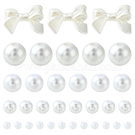 5 perline acriliche stile perla imitazione OACR-FS0001-31-1