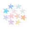 Frosted Glass Beads, Starfish, with Gold Powder, Mixed Color, 15x16x8mm, Hole: 1mm, about 909pcs/1000g