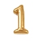 304 Stainless Steel Pendants, Figure Charms, Golden, Number 1, 20x10x5.5mm, Hole: 3x2mm