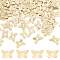 DICOSMETIC 100Pcs Textured Butterfly Charm Hollow Golden Butterfly Charm Cute Flatback Butterfly Charm Brass Pendant Dangle Charm Supplies for Earrings Bracelet Necklace DIY Making Supplies, Hole: 1mm