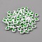 50Pcs Plastic Beads, Heart, Green, 7x8x4mm, Hole: 1.8mm, 50pcs/bag