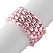 Electroplate Beads Strands, Oval, Pink, 4.5x3mm, Hole: 0.8mm, about 94~99pcs/strand, 16.93~18.11''(43~46cm)