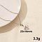 Animal Stainless Steel Sea Horse Pendant Necklace for Women, Trendy Lock Chain Jewelry