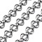 304 Stainless Steel Teardrop Link Chains, Unwelded, with Spool, Stainless Steel Color, 16x11.5x2mm