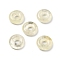Natural Lemon Quartz Pendants, Donut/Pi Disc Charms, 15~16x4~5mm, Hole: 4~5mm