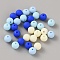 Opaque Acrylic Beads, Round, Blue, 8mm, Hole: 1.6mm, 30pcs/bag