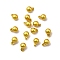 Alloy Charms, Round, Matte Gold Color, 7x5mm, Hole: 1mm
