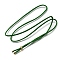 2.5MM Adjustable Braided Nylon Cords Necklace Making, with Golden Brass Finding, Dark Green, 27.56 inch(70cm)