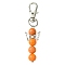 Angel Glass Pendant Decorations, with Alloy Swivel Clasps, Dark Orange, 67mm