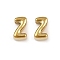 304 Stainless Steel Charms, Letter, Ion Plating(IP), Real 18K Gold Plated , Letter Z, 7.5x4.5x3.5mm, Hole: 1.8mm