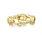 Brass Fold Over Clasps, Real 14K Gold Plated, 19mm