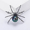 Spider with Plastic Pearl Pins, Alloy Brooches for Girl Women Gift, Gunmetal, 49x40mm