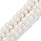 Porcelain Rondelle Beads, Snow, 8.5x5.5mm, Hole: 1.8mm, about 55pcs/strand, 28~30cm