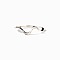 Wave Shaped 925 Sterling Silver Micro Pave Clear Cubic Zirconia Finger Rings, Platinum, US Size 9(18.9mm)