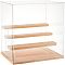 Assemble Acrylic Display Boxed, with and Wood, for Model Toy Display, Clear, 31.6x23.9x1.15cm, 11pcs/set