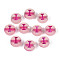 Luminous Frosted Acrylic Beads, Electroplated, Flat Round with Letter, Glow in the Dark, Letter I, 10x5mm, Hole: 2mm, about 1390pcs/500g