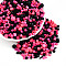 Glass Seed Beads, Mixed Shapes, Mixed Style, Deep Pink, 2.5~12.5x2~8x2~8mm, Hole: 0.7~1.5mm, about 2045~3215pcs/pound