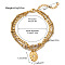 304 Stainless Steel & Natural Labradorite Beaded Double Layer Bracelets, Charm Bracelets, Golden, Oval, 6-1/4 inch(16cm)