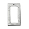 Rack Plating Alloy Pendants, Rectangle, Platinum, 32x18x1.2mm, Hole: 1.4mm
