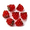 Handmade Lampwork Beads, Raspberry, Red, 12.5x10~12mm, Hole: 1.6mm