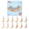 NBEADS 12 Pcs 12 Styles Wood Sock Stitch Markers, Wooden Sock Shaped Crochet Stitch Marker Locking Stitch Marker with Lobster Clasp Knitting Crocheting Accessories for Marking Direction Guidelines