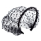 Polyester Mesh Veil Hair Bands, for Women, Black, 270mm