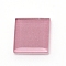 Transparent Glass Cabochons, Mosaic Tiles, for Home Decoration or DIY Crafts, Square, Old Rose, 20x20x4mm, 250pcs/kg
