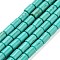Synthetic Turquoise Beads Strands, Dyed, Column, Light Sea Green, 6x4mm, Hole: 1mm, about 64pcs/strand, 15.5 inch