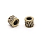 Brass Beads, Column, Bumpy, Antique Golden, 11x9mm, Hole: 6mm