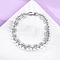 Cherry Brass Micro Pave Clear Cubic Zirconia Link Bracelets for Women, with Plastic Pearl, Cadmium Free & Lead Free, Long-Lasting Plated, Rack Plating, Platinum, 185mm