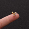 Brass Micro Pave Clear Cubic Zirconia Cartilage Earrings for Women, with Stainless Steel Pins, Stainless Steel Color, Crown, 6mm, Pin: 1.2mm