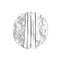 Non-Tarnish 304 Stainless Steel Pendants, Stainless Steel Color, Flat Round, 29.9x25.9x2.1mm, Hole: 2.3mm