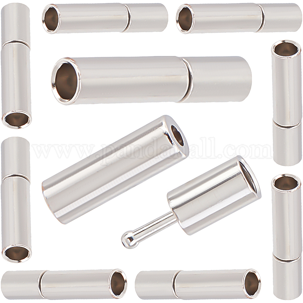 Shop SUNNYCLUE 1 Box 60 Sets Brass Clasps Column Push Clasps