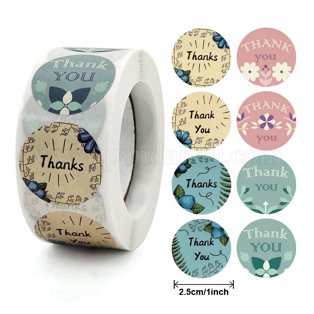 Wholesale Thank You Theme Self Adhesive Paper Stickers - Pandahall.com