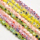 Faceted Round Millefiori Glass Beads Strands LK-P004-M-1