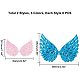 PandaHall 60pcs 2 Sizes Glitter Fabric Angel Wings Embossed 10 Colors Iridescent Wings Patches DIY Sequined Applique for Bag Clothes Hair DIY Crafts Decoration DIY-PH0026-30-5