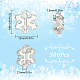 SUNNYCLUE 1 Box 500Pcs Snowflake Beads Bulk Silver Snowflake Beads Christmas Xmas Fall Silver Snowflakes Mini Acrylic Holiday Clear Beads for Jewelry Making Beads DIY Necklace Earring Adults MACR-SC0002-14-2