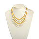 Great Gifts for Valentines Day Layered Beaded Necklace NJEW-PJN860-2