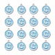 Emaille Charms aus platinierter Legierung ENAM-S118-04C-P-2