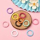 10Pcs 10 Colors Spray Painted Eco-Friendly Alloy Spring Gate Rings FIND-YW0002-27-5