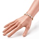 Bracelets de perles extensibles en laiton rond BJEW-JB06231-04-3